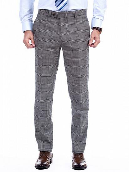 Dark Grey Checked Pattern New Arrival Formal Mens Suits for Business_7