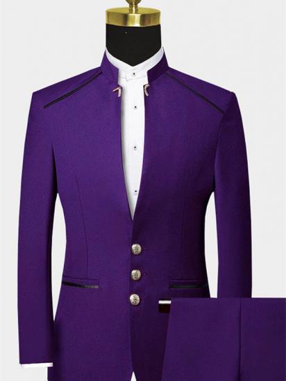 Violet Two Pieces Men Suits | Braeden Purple Suits for Men_1