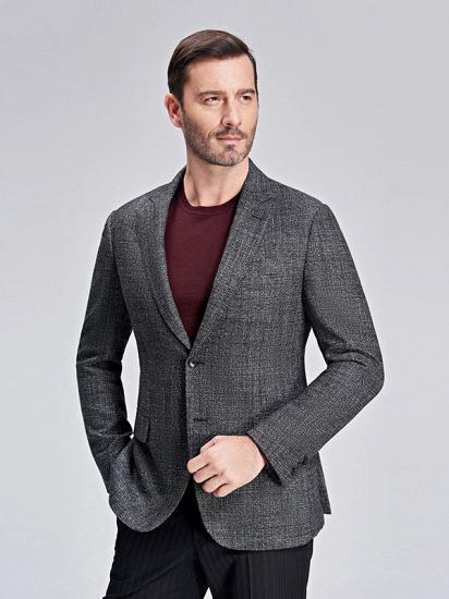 Classic Grey Blazer for Men Formal Business Jacket for Casual_3