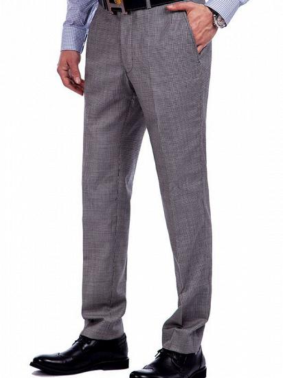 Traditional Grey Houndstooth Mens Suits_8