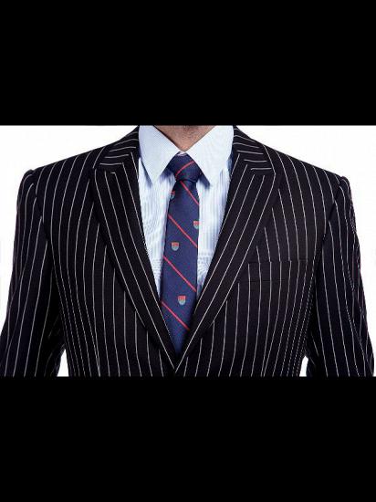 Tristen Modern Stripes Mens Leisure Suits | Black Suits for Prom_4
