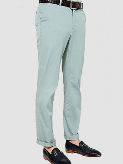 Light Mint Cotton Pants Summer Mens Daily Casual Trousers_2