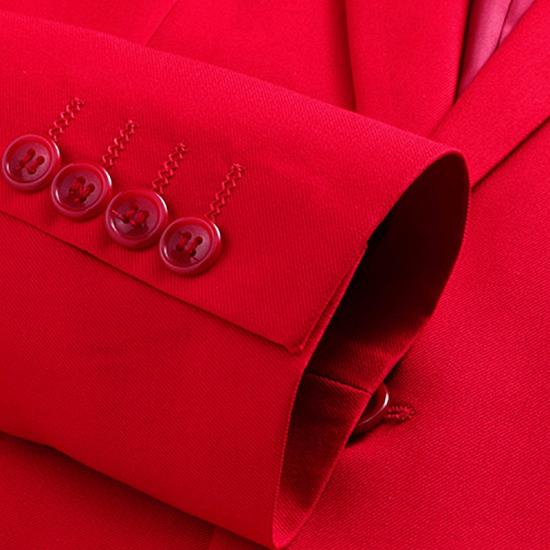 All Red Three Men Suits | Peak Lapel Fit Suit_5
