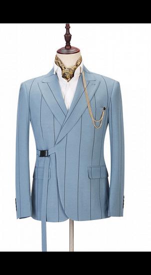 Micah New Arrival Striped Peaked Lapel Stylish Men Suits Online