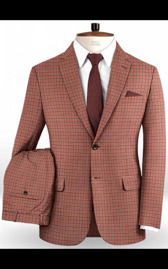 Latest Design Suits for Prom | Modern Two Buttons plaid Tuxedo_2