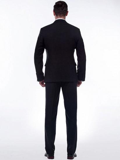 Derrick Classic Notch Lapel Black Mens Formal Suits_3
