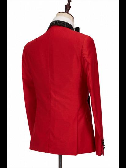 Orlando Red Shaw Lapel Fashion Slim Fit Men's Jacket_2