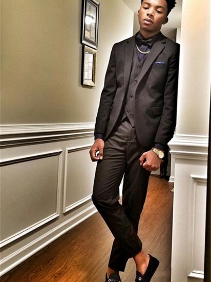New Arrival Black Bespoke Men Suit | Three-Piece Notch Lapel Formal Business Suits_1
