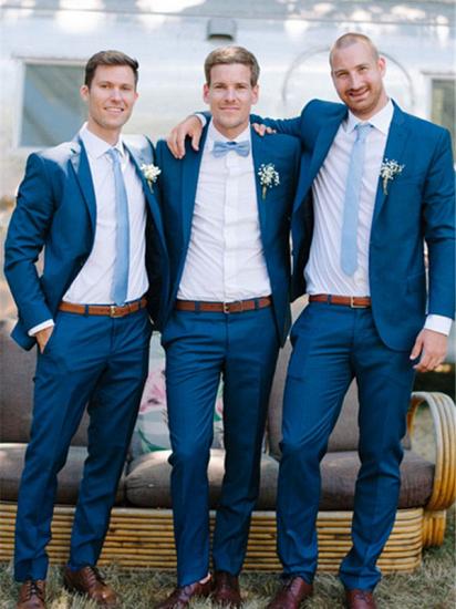 Hayden Navy Blue Notched Lapel Slim Fit Wedding Groomsmen Suit_1