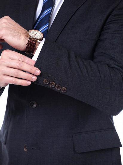 Luxury Plaid Grey Mens Suits | Notch Lapel Suits for Men_5