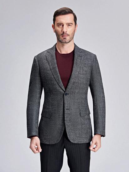 Classic Grey Blazer for Men Formal Business Jacket for Casual_1