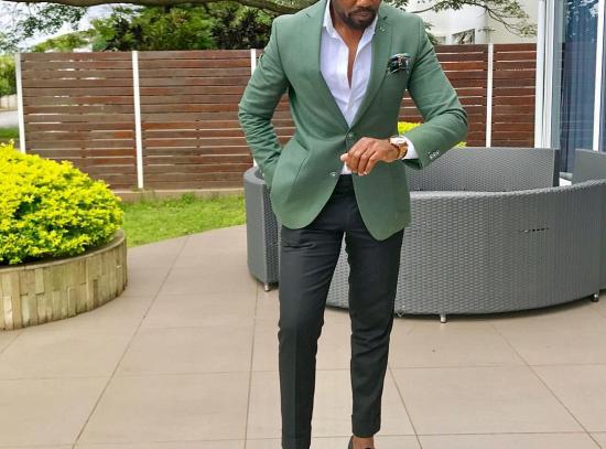 Alexander Green Handsome Slim Fit Notched Lapel Formal Mens Suits_2