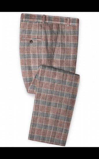 Grid Jacket Tuxedo | Business Notch Lapel Men Suits_3