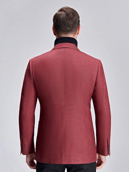 Stylish Red Peak Lapel Patch Pocket Slim Fit New Blazer Jacket for Men_4