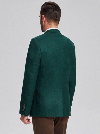 Classic Dark Green Patch Pocket Blazer Jacket for Men_3