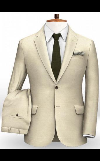 Modern Solid Champagne Tuxedo for Men | Slim Fit Fashion Men Suits Online_2