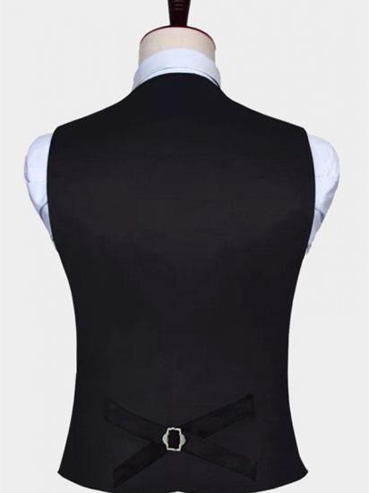Silk Navy Blue Paisley Vest with Tie Set_2
