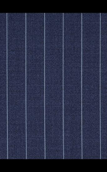 Dark Blue Business Formal Suits | Fashion Two Buttons Striped Tuxedo Online_4