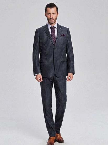 Gustavo Grey Stripes Stylish Black Suits for Men