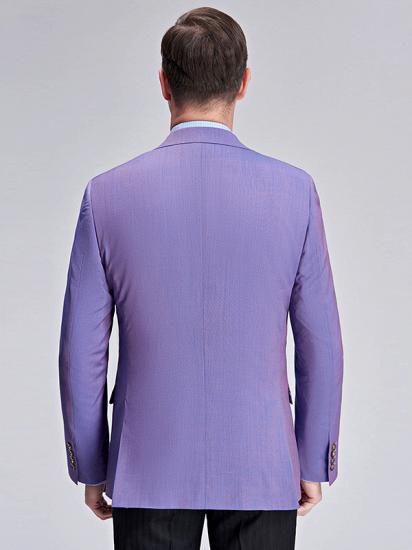 Violet Purple Tuxedo Jackets for Wedding | Three Flap Pockets New Blazer for Men_3