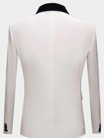 White Velvet Blazer Jacket | Formal Business Slim Fit Dinner Suits_2
