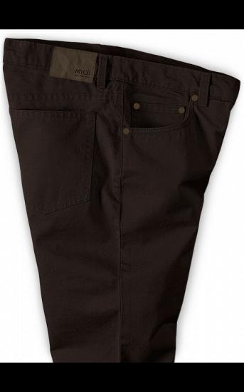 Dark Brown Slim Fit Thin Casual Business Men Formal Suit Pants_3