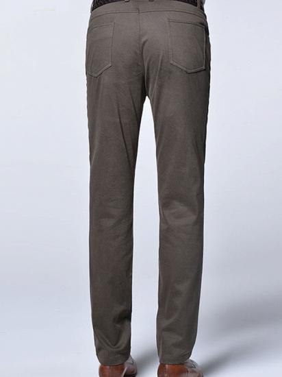 Brown Cotton Slim Fit Fashionable Casual Pants for Men_4