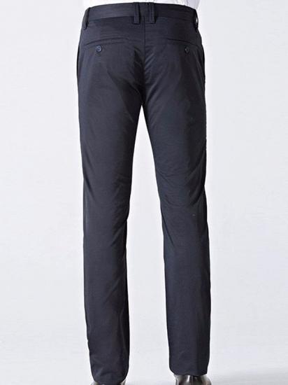 Classic Dark Navy Cotton Straight Mens Suit Pants for Business_3