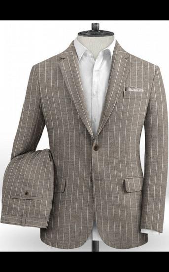 Fashion Striped Slim Fit Men Suits Online | Newest Two Piece Business Tuxedo_2