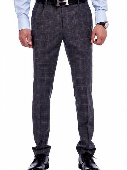 Bespoke Checked Dark Grey Mens Suits for Formal_7