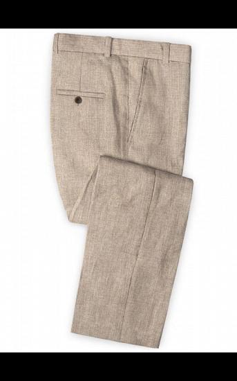 Linen Suits Notched Lapel Men Wedding Suits | Classic Grooms Tuxedos 2 Pieces Fit Grooms Suit_3