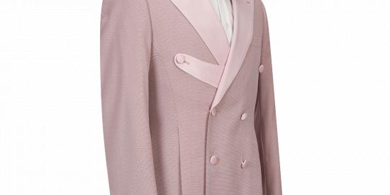 Christopher Stylish Pink Double Breasted Peaked Lapel Men Suits_3