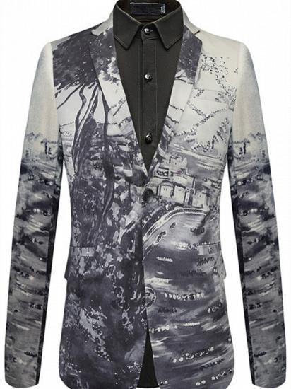 Stylish Tree Printed Slim Fit Blazer Jacket