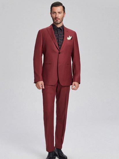 Popular Red Suits for Prom | Peak Lapel Mens Suits for Business_1