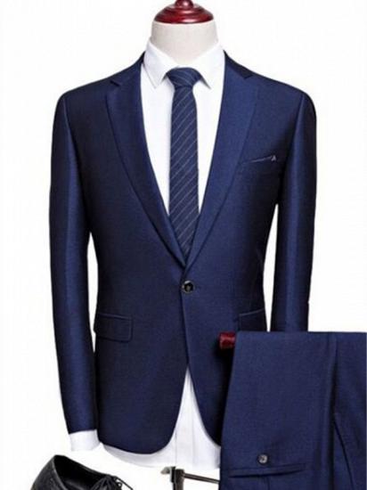 Casual Latest Designs Navy Blue Men Suits | Formal Business Jacket Slim Fit Tuxedos Best Man Blazers 2 Pieces_1