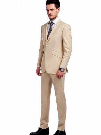 Rowan Solid Khaki Modern Leisure Suits for Men_2