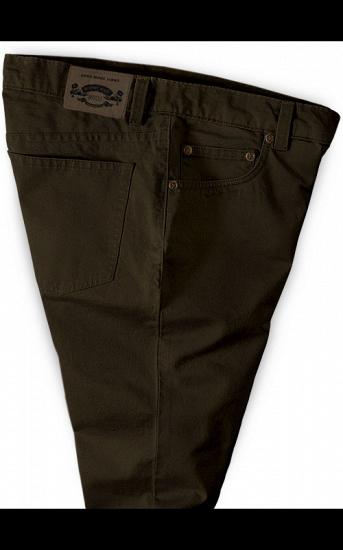 New Fashion Dark Brown Slim Straight Men Casual Pants_3