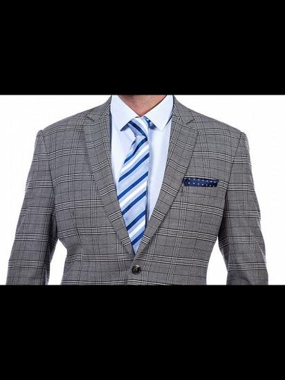 Dark Grey Checked Pattern New Arrival Formal Mens Suits for Business_4