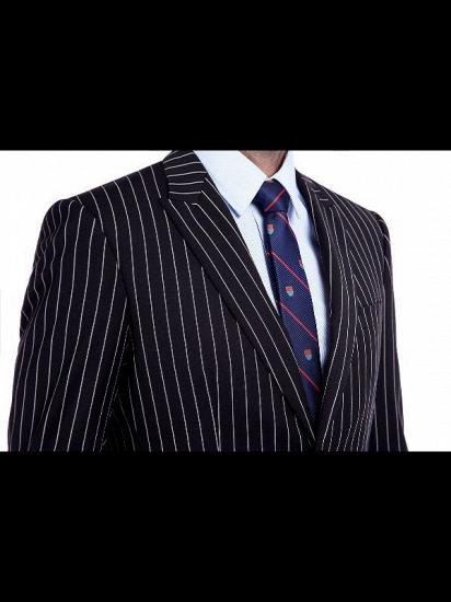 Tristen Modern Stripes Mens Leisure Suits | Black Suits for Prom_5