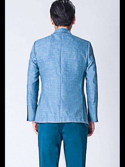 Fashion Blue Jacket | Notched Lapel Men Suit_2