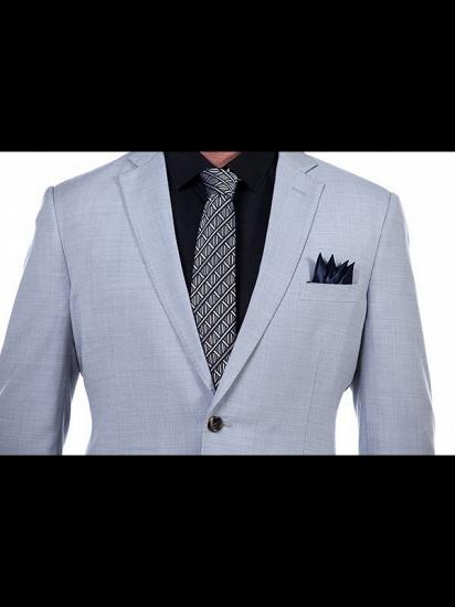Affordable Notch Lapel Solid Light Grey Mens Suits Sale for Business_4