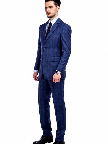 Mitchell Checked New Arrival Blue Mens Suits for Business_2