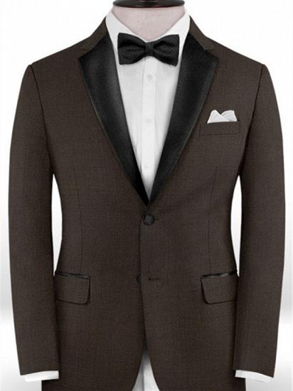 Dark Brown Formal Tuxedo for Business | Newest Two Pieces Men Suits Online_1