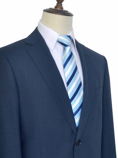 Classic Notch Lapel Navy Suits for Men | Dark Blue Mens Suits for Groomsmen_3