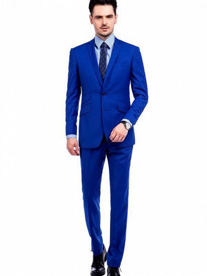 Premium Three Flap Pockets Notch Lapel Royal Blue Mens Suits