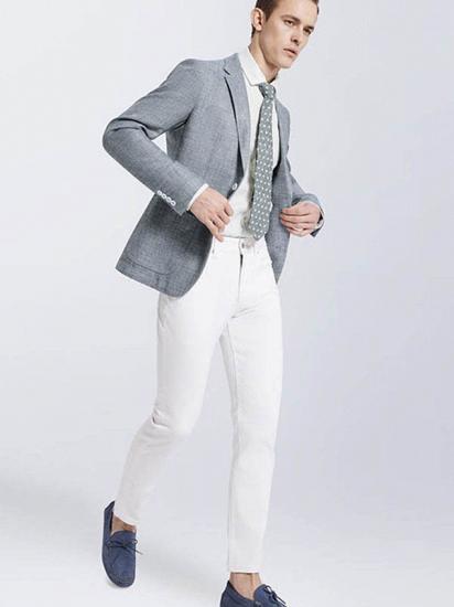Grey Blended Patch Pocket Casual New Blazer Jacket for Men_3