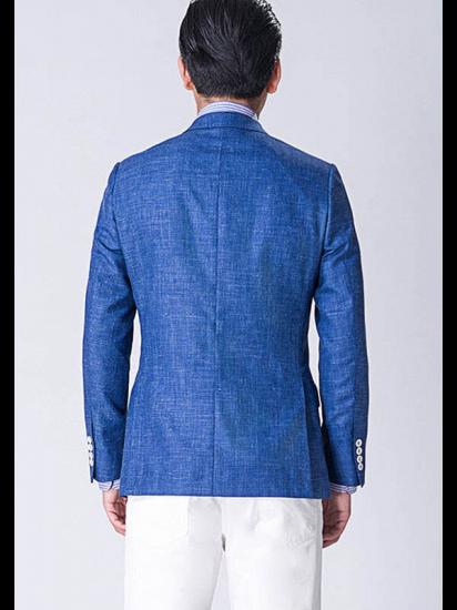 Blue blended Blazer | Formal Business Jacket with Two Button_2