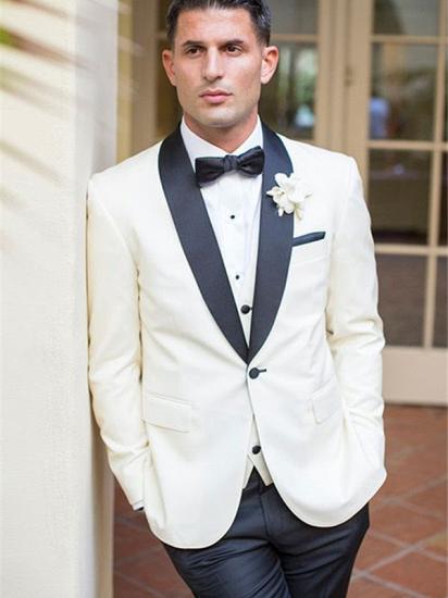 Design White Groomsmen Suits | Bespoke Three Pieces Wedding Tuxedos