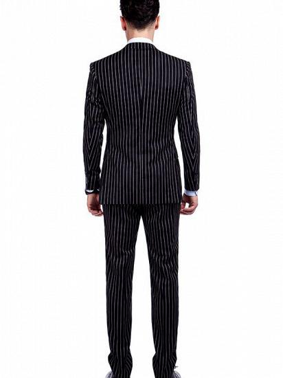 Tristen Modern Stripes Mens Leisure Suits | Black Suits for Prom_3