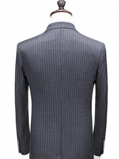 Gary Men Suits Vertical Stripe Smart Casual Suits | Slim Fit Suit 3 Piece For Business Wedding_2
